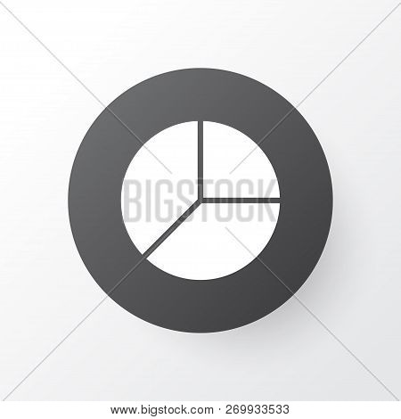 Pie Chart Icon Symbol. Premium Quality Isolated Cicrcle Graphic Element In Trendy Style.