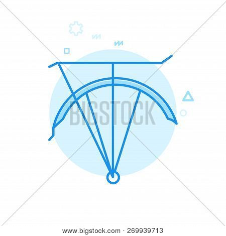 Bike Fender With Trunk Flat Vector Icon. Bicycle Spare Part Symbol, Pictogram, Sign. Light Flat Styl