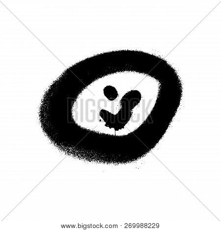 Graffiti Grunge Emoji With Black Ond White Colour