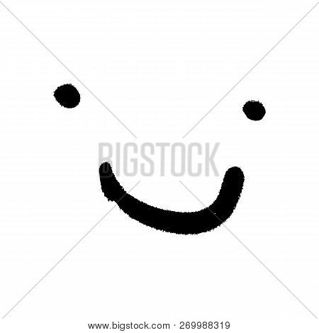 Graffiti Grunge Emoji With Black Ond White Colour