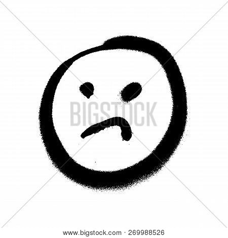 Graffiti Grunge Emoji With Black Ond White Colour