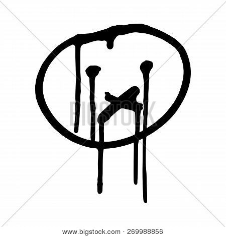 Graffiti Grunge Emoji With Black Ond White Colour