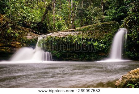 Small Waterfall At Fin Del Mundo Waterfall In Mocoa, Southern Colombia: This Waterfall Is Part Of Th
