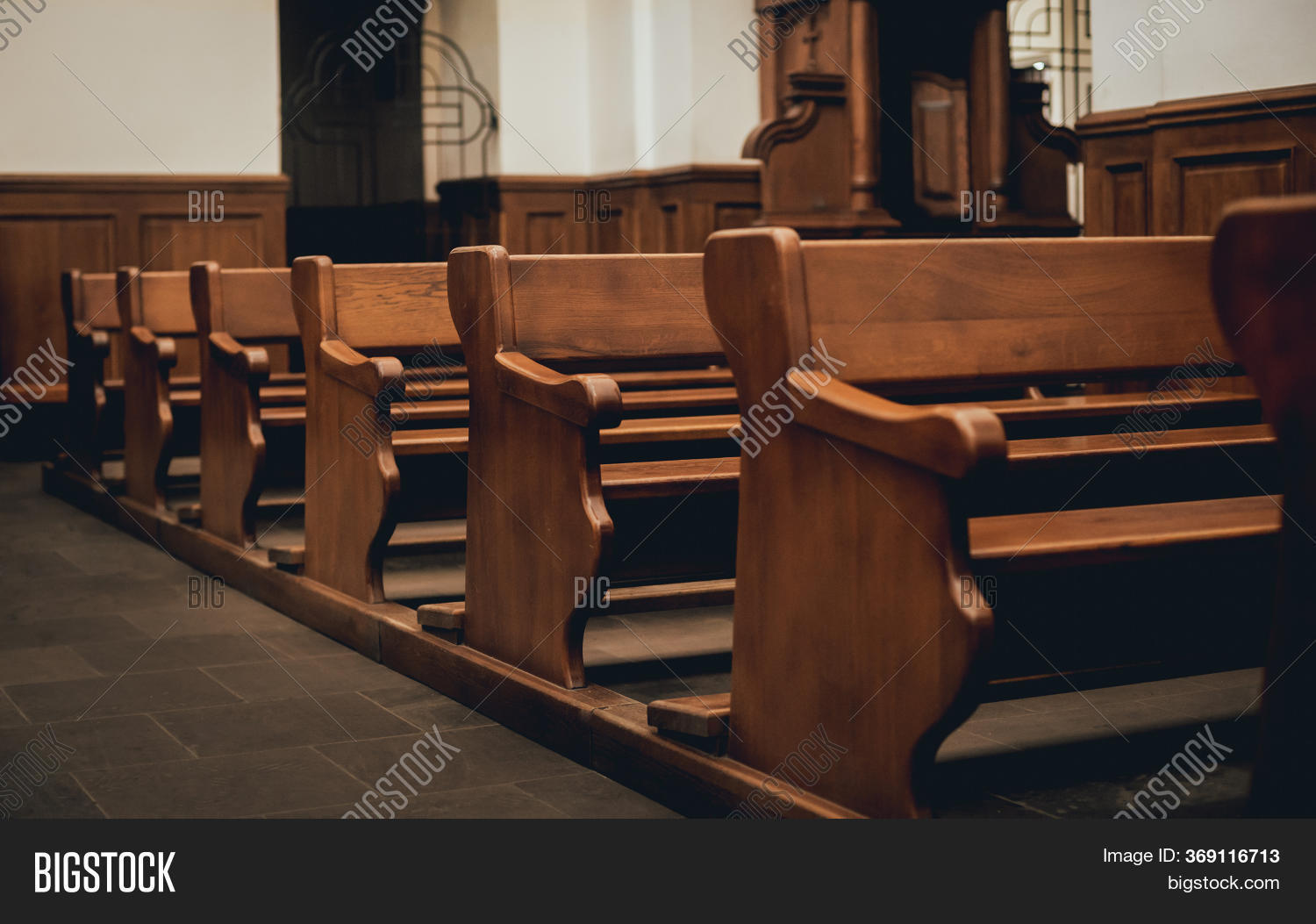 Rows Church Benches. Image & Photo (Free Trial) Bigstock