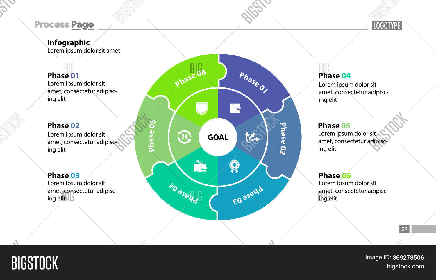 Six Sectors Process Image & Photo (Free Trial) | Bigstock