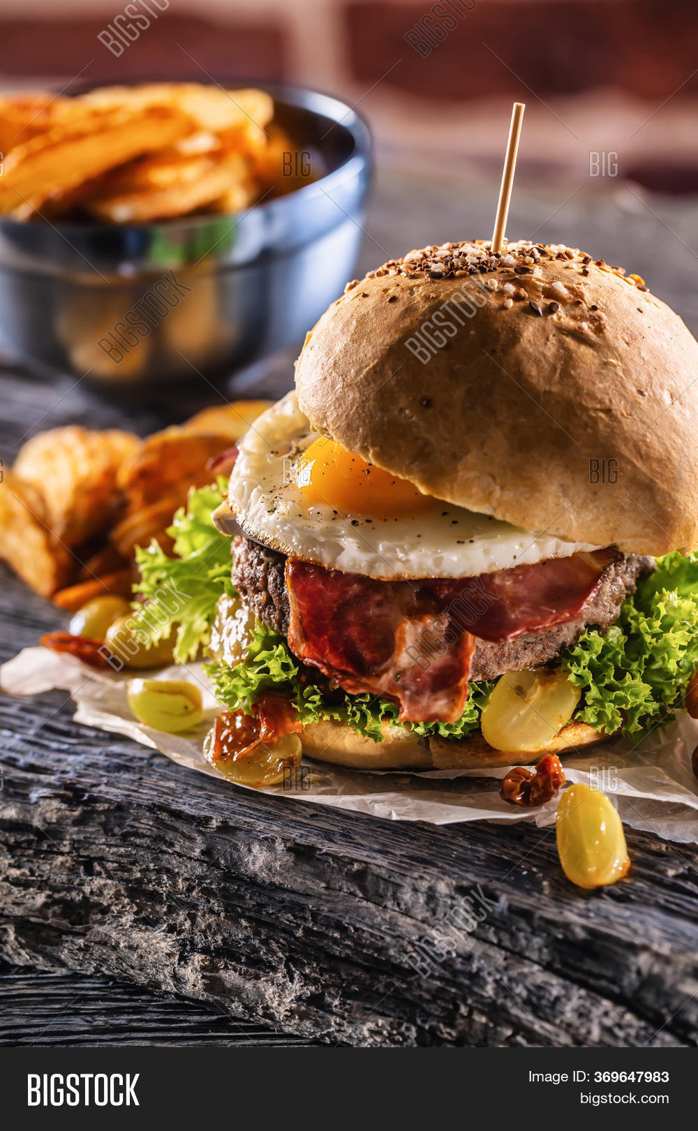 Beef Burger Fried Egg Image & Photo (Free Trial) Bigstock