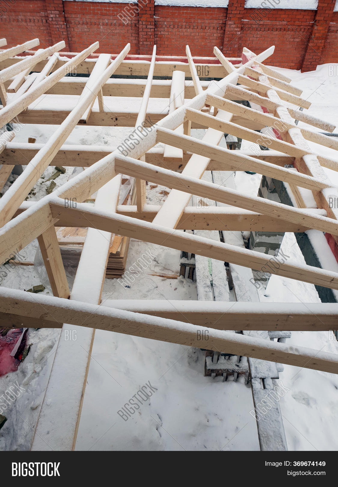 Wooden Rafters Lie On Image & Photo (Free Trial) | Bigstock