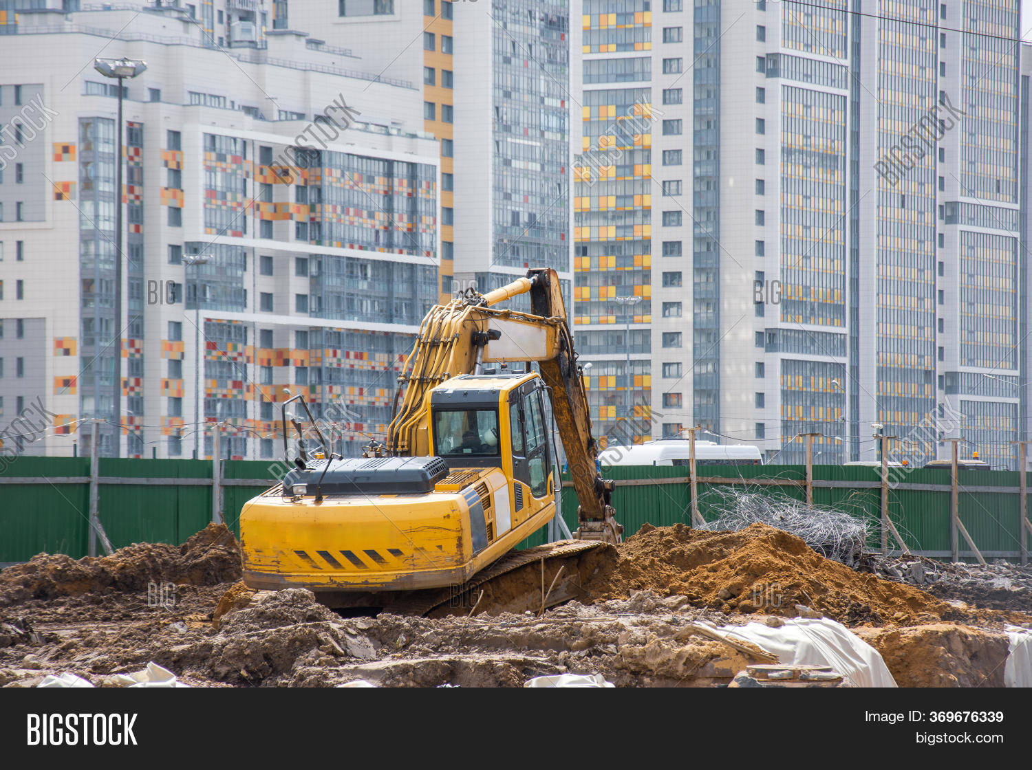 Excavator Stands On Image & Photo (Free Trial) Bigstock