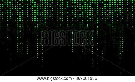 Matrix Abstract Glitch Green Background. Abstract Green Vector Illustration.