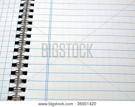Blank notebook page