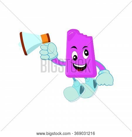 Ice Cream Mascot Character. Design Vector Illustration