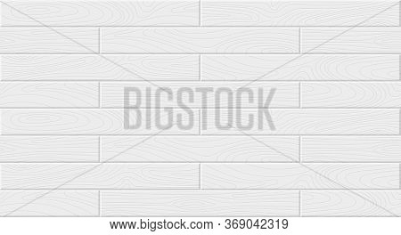 Wood Textured Seamless Pattern. Hand Drawn Wooden Boards, White Natural Color Repeat Texture. Vector