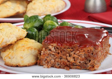Polpettone cena Closeup