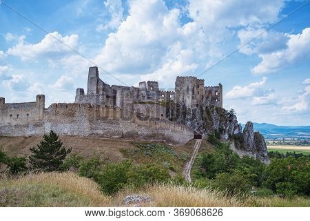 The Ruins Of The Middle Ages. Beckov Castle In Slovakia.