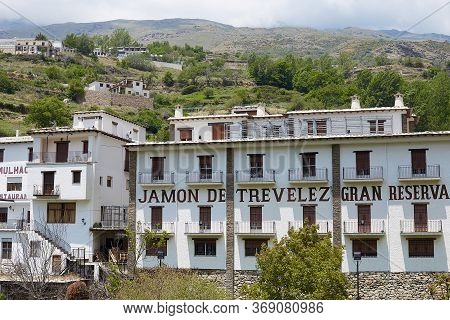 Trevelez Village In The Alpujarras Mountains, Granada Province, Andalusia, Spain - May 29, 2019: Whi