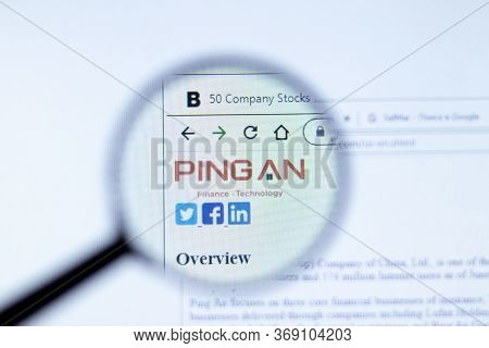 Moscow, Russia - 1 June 2020: Pingan.com Pingan.cn Website Page. Ping An Insurance Group Co. Of Chin