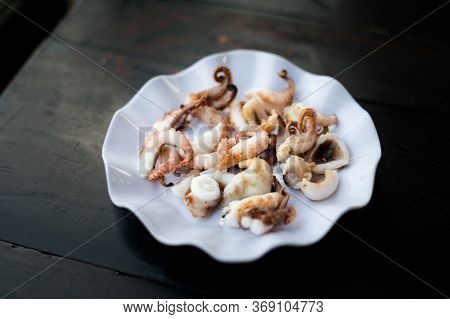 Delicious Vietnamese Seafood Grilled Octopus