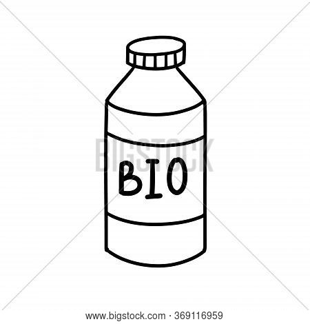 Bio Isolated Bottle On A White Background.recyclable Plastic. Organic Bottle.biodegradable Water Bot