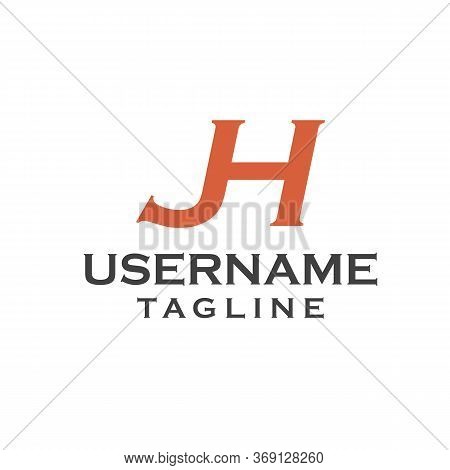 Initial Letter Jh Logo Template Design Vector Minimalist