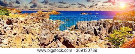 Scenic Coasts And Coastal Towns In Northern Spain.noja Beach In Cantabria,spain.
