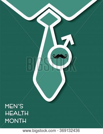 Vector Illustration For Men's Health Awareness Month Which Is Observed In Month Of June