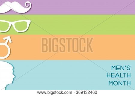 Vector Illustration For Men's Health Awareness Month Which Is Observed In Month Of June