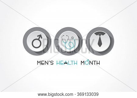 Vector Illustration For Men's Health Awareness Month Which Is Observed In Month Of June