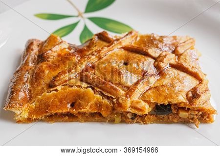 Galician Pie Stuffed With Meat And Tuna, Typical Spanish Food