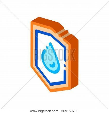 Waterproof Material Guard Vector Isometric Sign. Color Isolated Symbol Illustration
