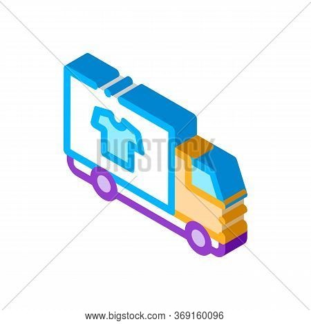 Laundry Service Delivery Vector Isometric Sign. Color Isolated Symbol Illustration