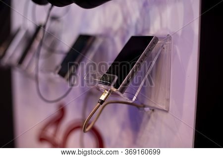 Moscow, Russia - Octobmoscow, Russia - October 04, 2019: Mp3 Player Sony Walkman Nw-a100 Series Gray