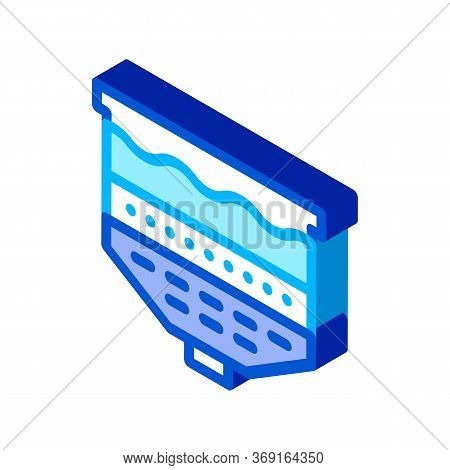 Benchboard Water Treatment System Vector Icon Sign Isometric Color Isolated Symbol Illustration