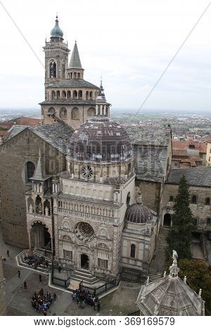 The Old Cathedral Sky View In Bergamo