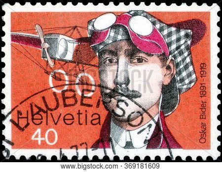 Saint Petersburg, Russia - May 17, 2020: Postage Stamp Issued In The Switzerland With The Image Of T