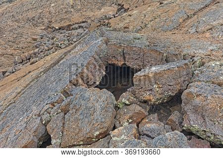 Broken Lava Blocks In An Old Lava Field In El Malpais National Monument In New Mexico