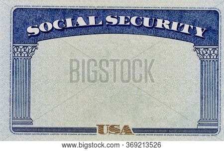 Blank United States Social Security Card Background