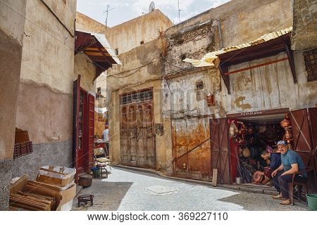 Fez, Morocco - May 31, 2017: View Of The Medina Quarter Of Fez. The Medina Of Fez Is Listed As A Wor