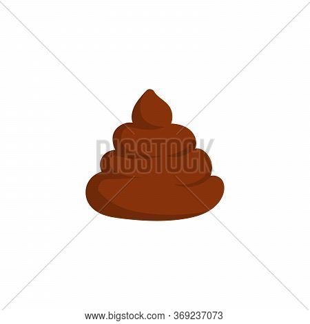 Piece Of Turd Icon In Cartoon Style Isolated On White Background Vector Illustration