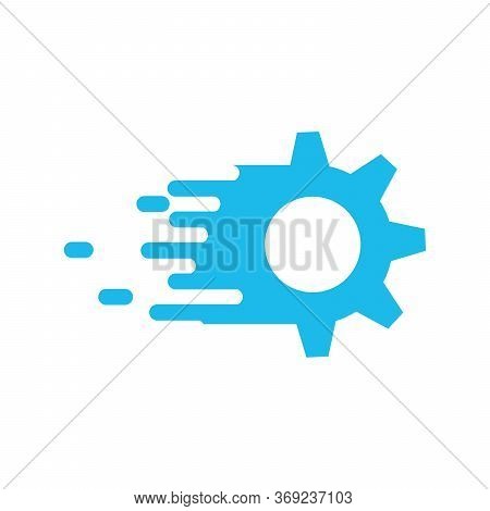 Motion Gear Cogwheel And Development Logo Design Template, Engineering Mechanical Cog Wheel. Stock V