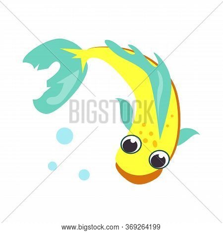 Centropyge Bicolor Flat Icon. Fish, Aquarium, Sea Life. Sea Cartoon Characters Concept. Illustration