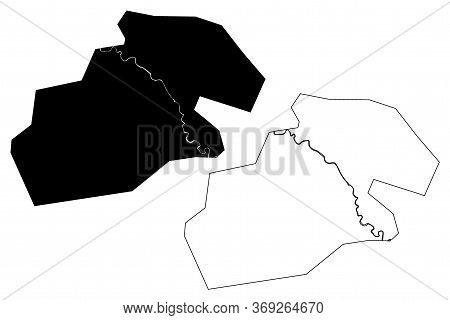 Kermanshah City (islamic Republic Of Iran, Persia, Kermanshah Province) Map Vector Illustration, Scr