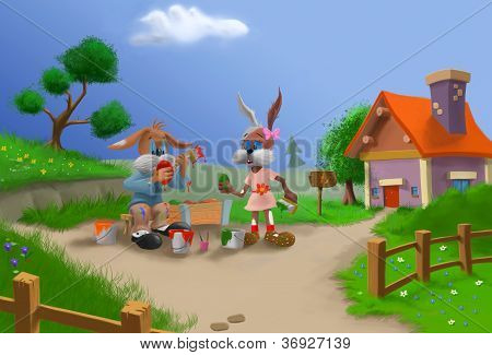 El artista de conejo