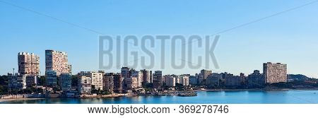 Horizontal Photography Albufereta Skyline High Rise Architecture Residential Building Exterior View 