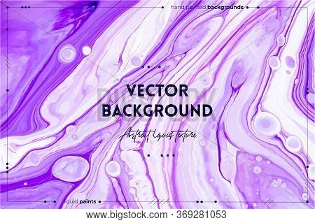 Fluid Art Texture. Abstract Backdrop With Iridescent Paint Effect. Liquid Acrylic Picture That Flows