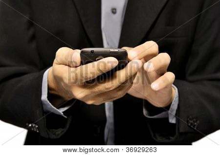 Man Using Cellphone