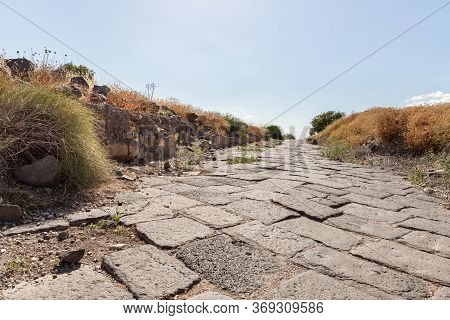 Cobbled Road To The Ruins Of The Greek - Roman City Of The 3rd Century Bc - The 8th Century Ad Hippu
