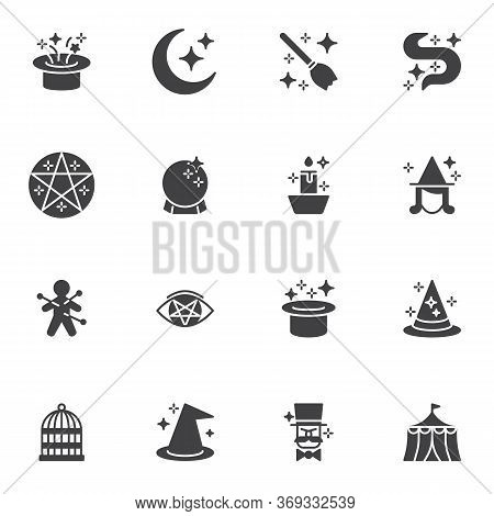 Magic Vector Icons Set, Modern Solid Symbol Collection, Filled Style Pictogram Pack. Signs, Logo Ill