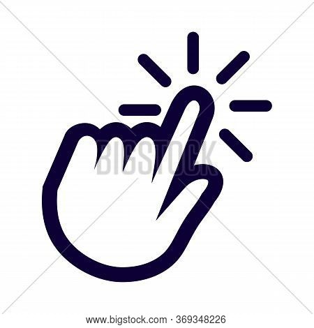Hand Cursor Click. Web Graphic Icon For Websites And Mobile Applications Interfaces, Online Stores, 