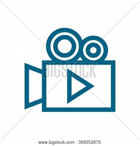 Video Camera Icon Isolated On White Background From Essentials Collection. Video Camera Icon Trendy 