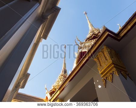 Loha Prasat Wat Ratchanatda Temple In ฺbangkok Thailand. Images For Commercial User.